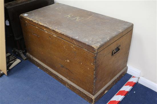 A Victorian simulated oak pine trunk with R.N. logo 3ft